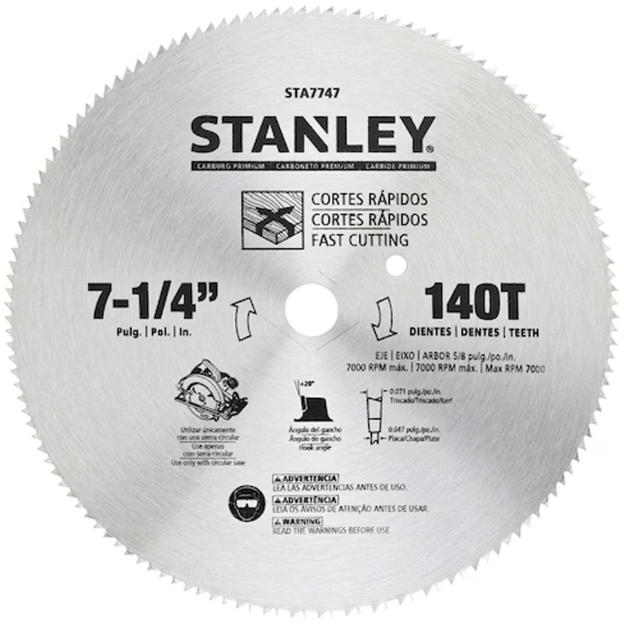 Stanley STA7747-AE HSS Carbide Circular Saw Blade 7-1/4 Stanley STA7747-AE HSS Carbide Circular Saw Blade 7-1/4